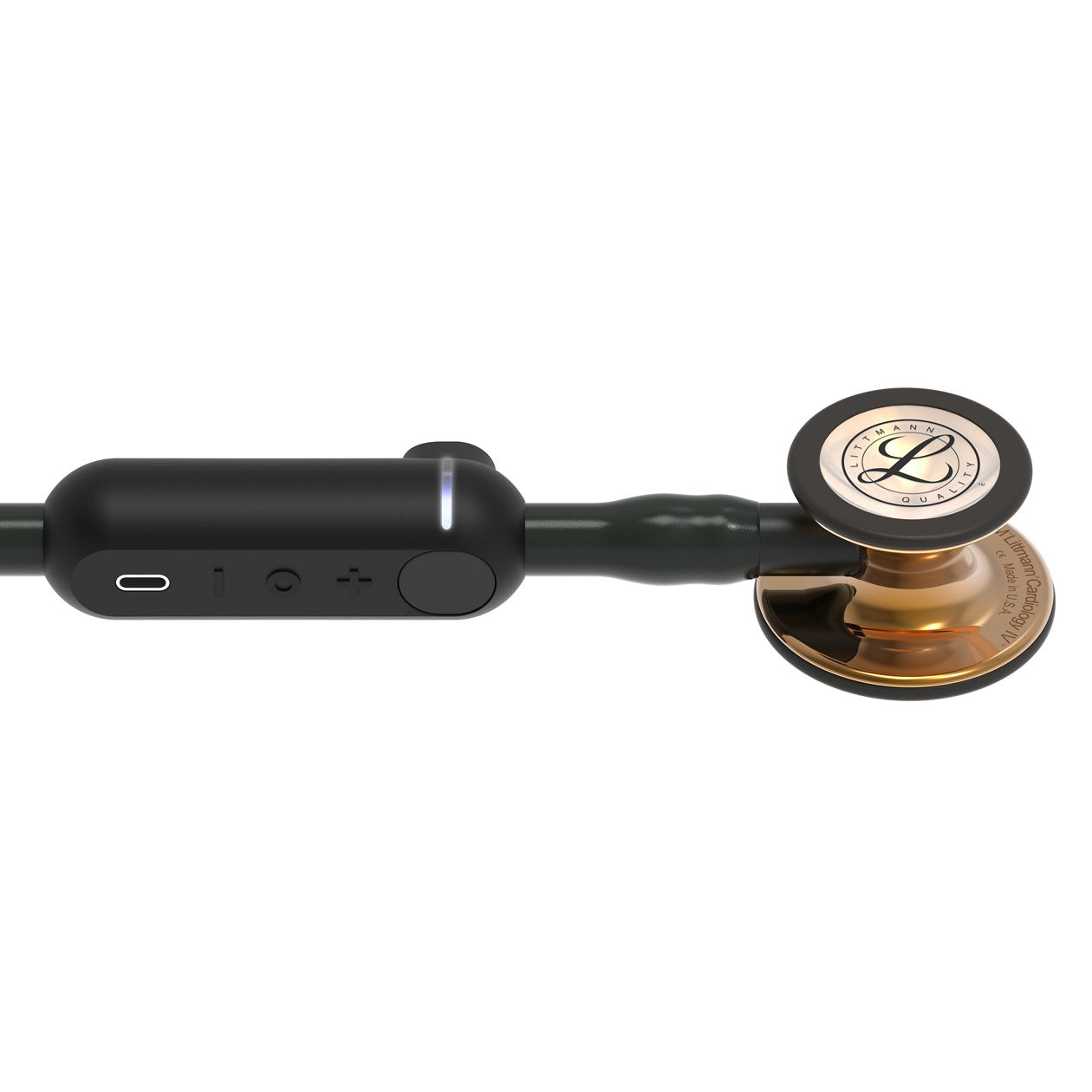 CORE Digital Stethoscope, High Polish Copper Chestpiece, Black 27" Tubing, Black Stem and Headset (Item is considered HAZMAT and cannot ship via Air or to AK, GU, HI, PR, VI) (Continental US+HI Only) (Littmann items are only available for sale online by distributors authorized by 3M Littmann)