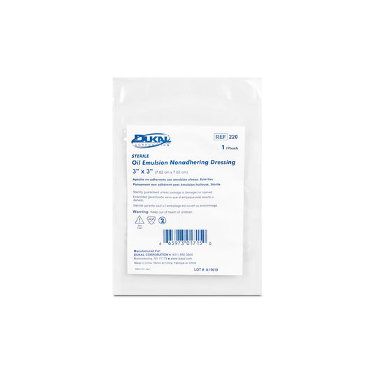 Oil Emulsion Dressing, 3" x 3", Sterile, 1/pk, 50 pk/bx