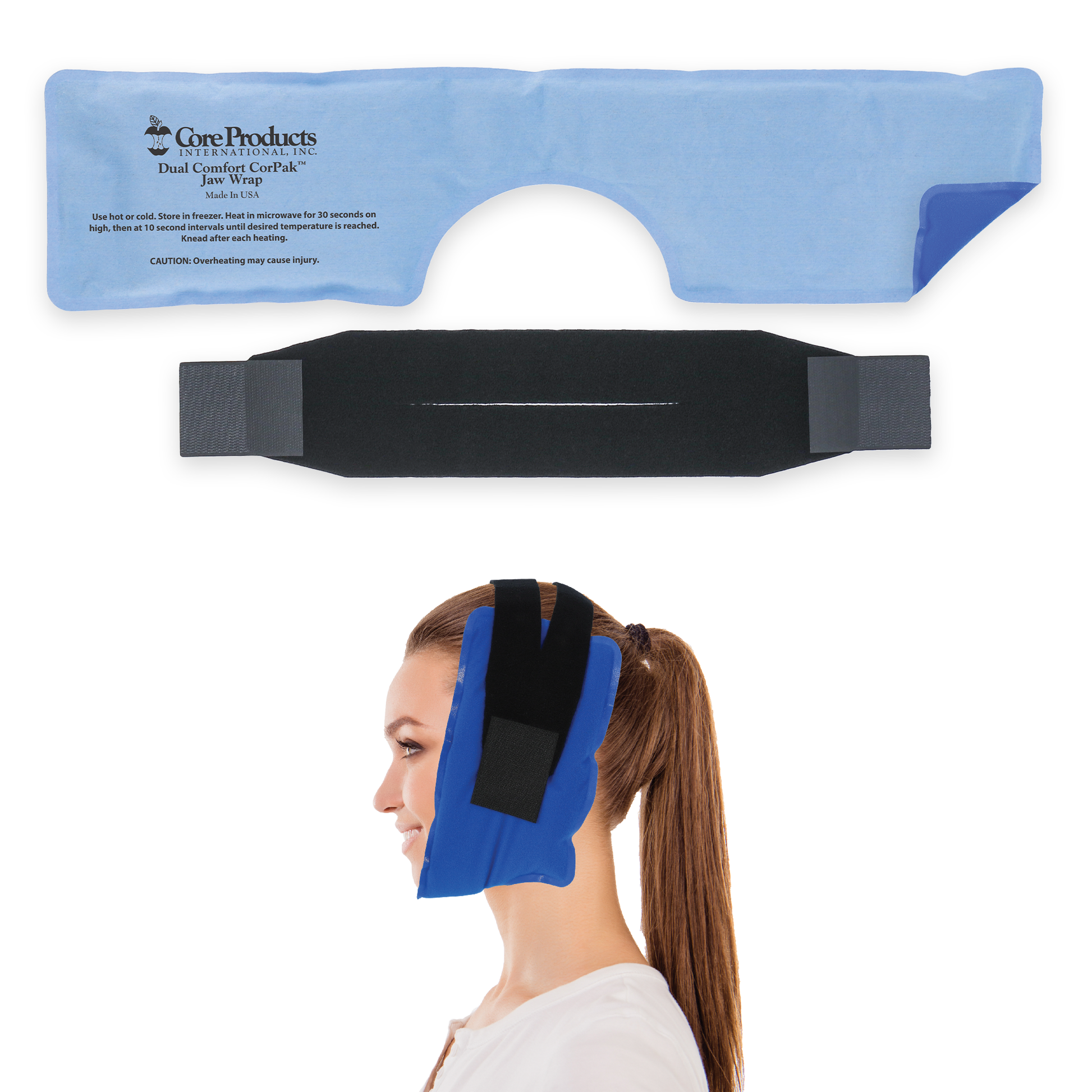 Dual Comfort CorPak Jaw Wrap, 8/cs
