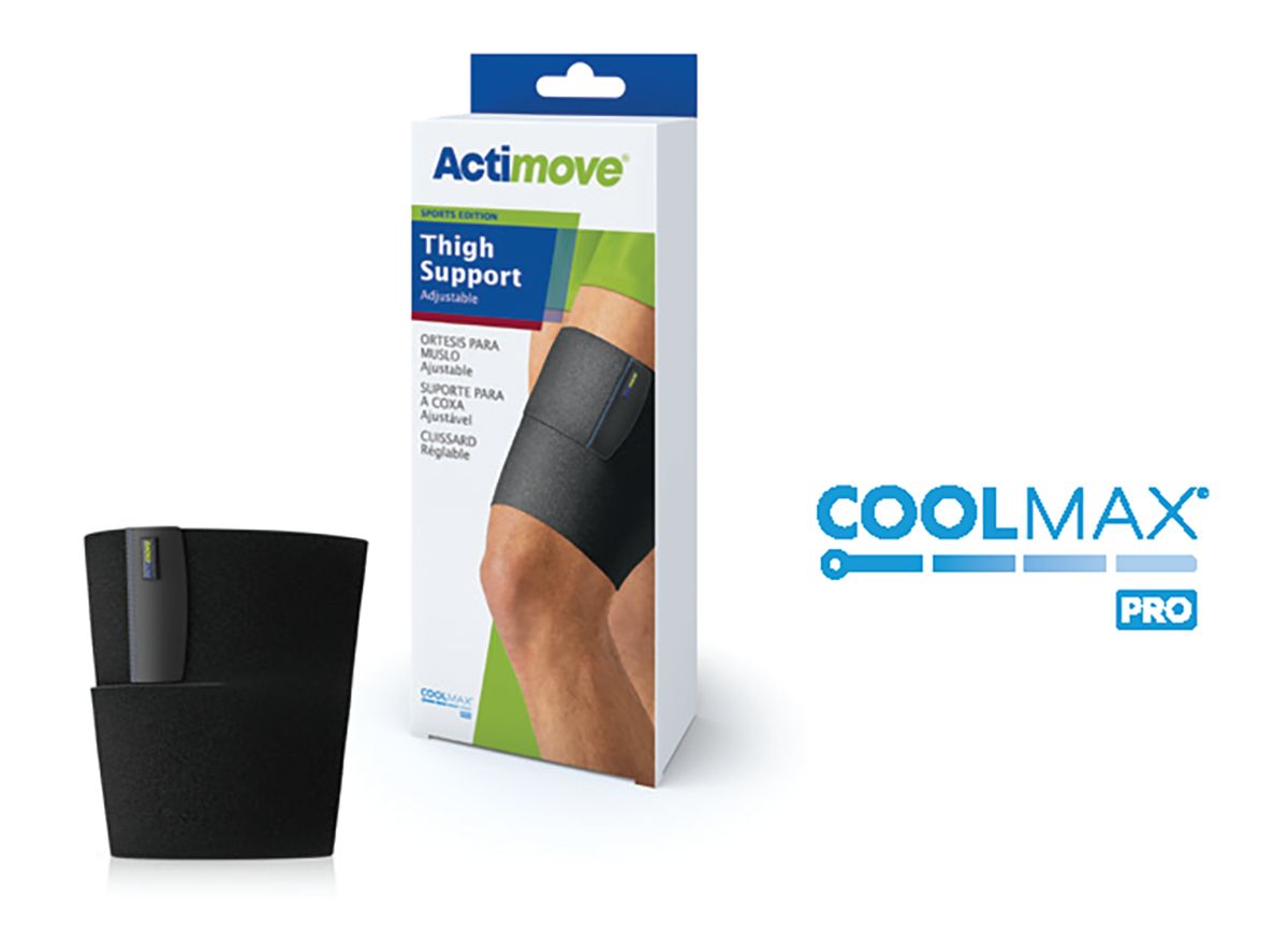 Actimove Thigh Support, Adjustable, Universal, 17 3/4" - 31 1/2", Black