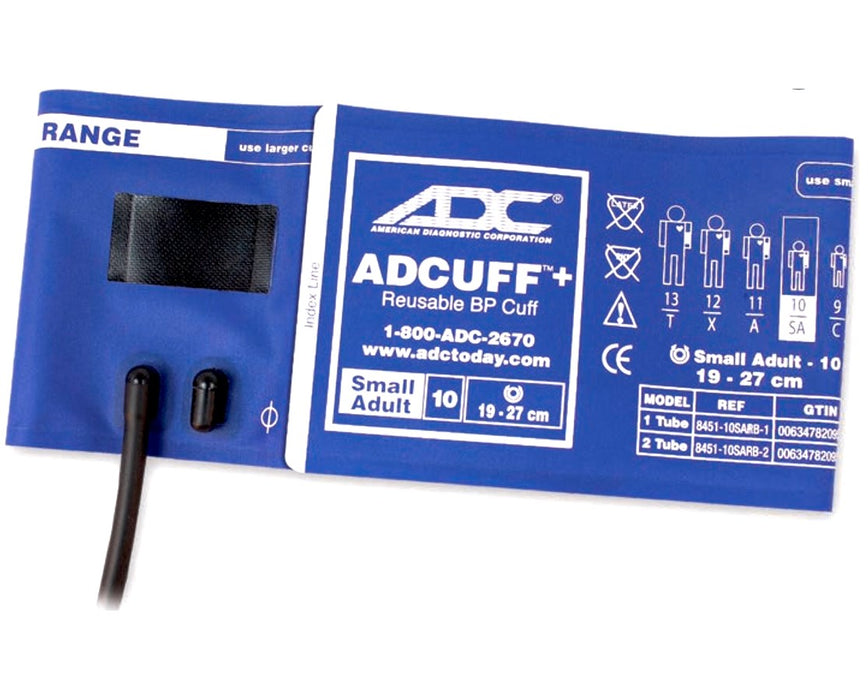 ADCUFF +, 1-Piece Cuff, 1 Tube, Small Adult, Royal Blue, Latex Free (LF)