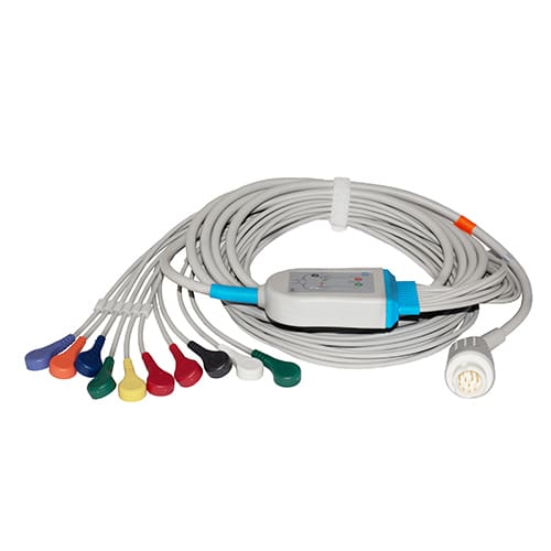 ECG Cable, 12 Lead, Philips/HP 12pin, Snap, One piece (Not Available For Sale into Canada) (REFURBISHED) (Products cannot be sold on Amazon.com or any other 3rd party site)