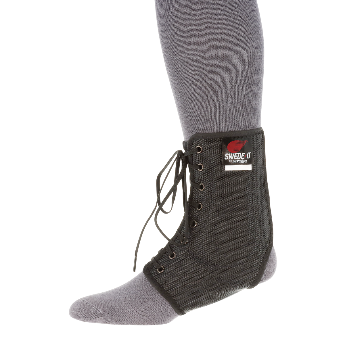 Economy Lace-Up Ankle Brace, Large, Black