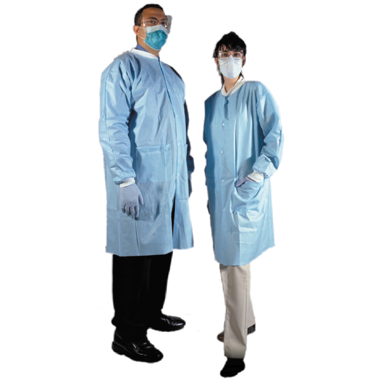 Lab Coat, Large, Blue, 10/bg, 5 bg/cs
