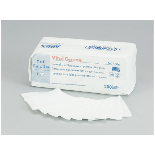 Gauze Sponge, 2" x 2", 12-Ply, Non-Sterile, 200/bg, 40 bg/cs