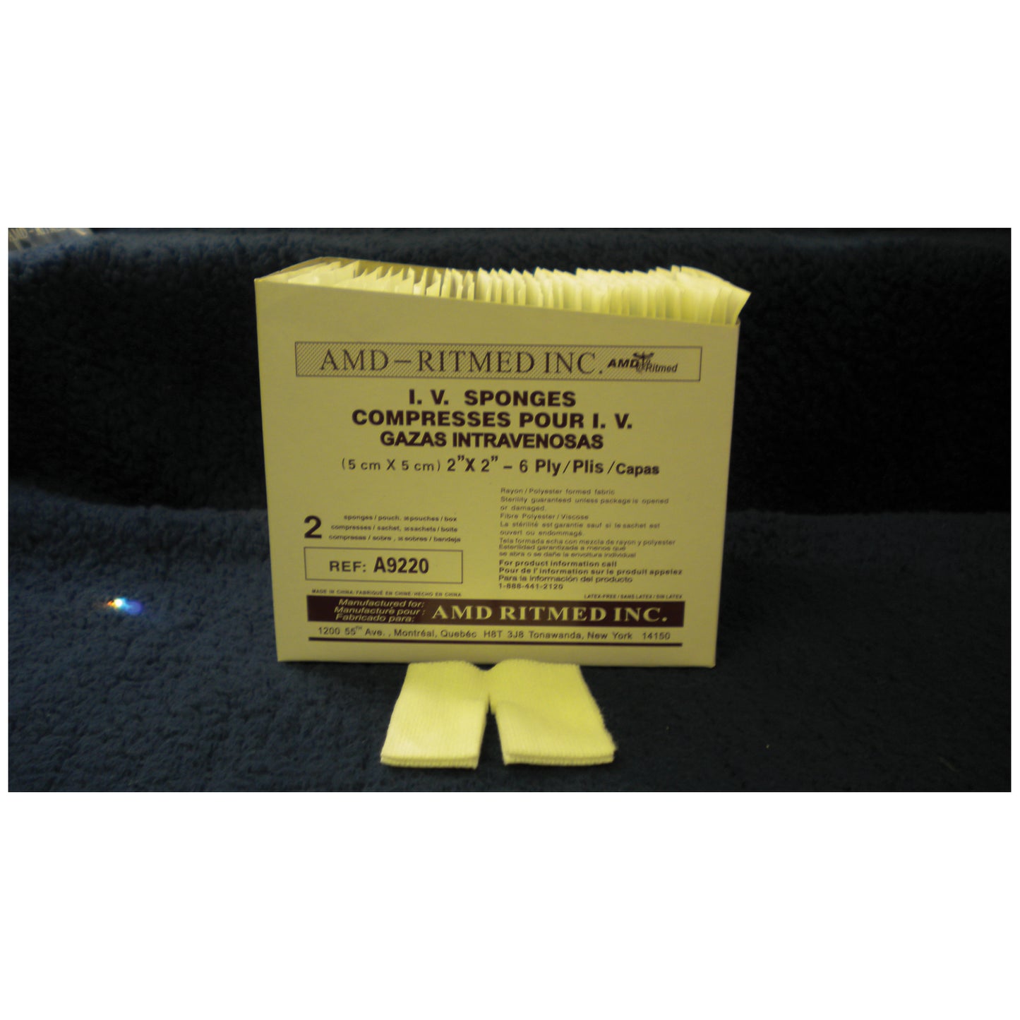 IV Sponge, 2" x 2", 6-Ply, Sterile 2s, 70/pk, 20 pk/cs