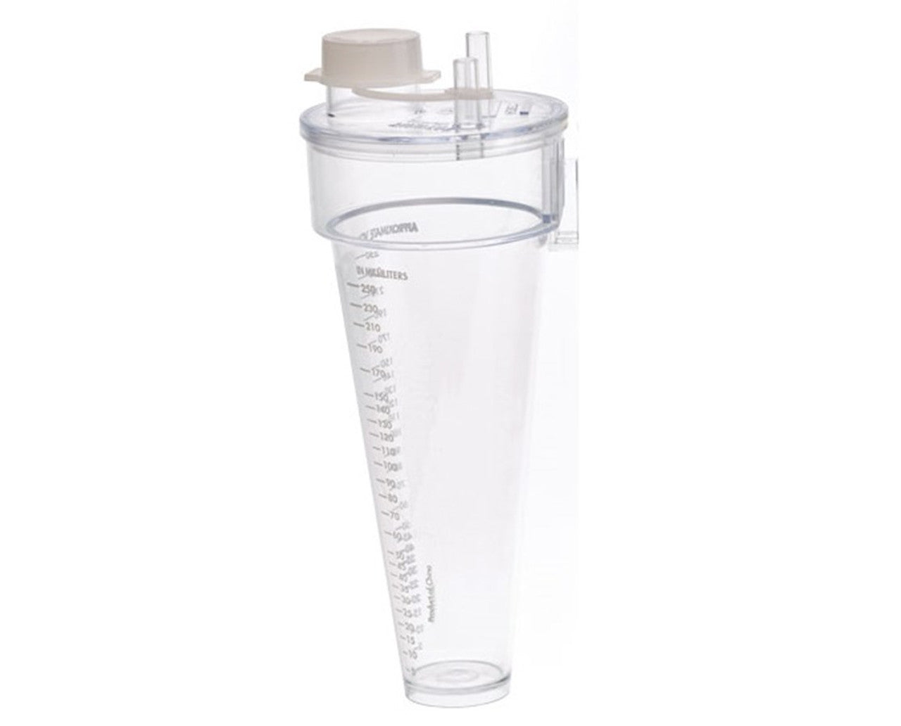 ACCU-MEASURE Critical Measurement Device, 250 ml,  with Tandem Tube (attaches to side of the RECEPTAL canister, use item #43305-10), 12/cs (60 cs/plt)