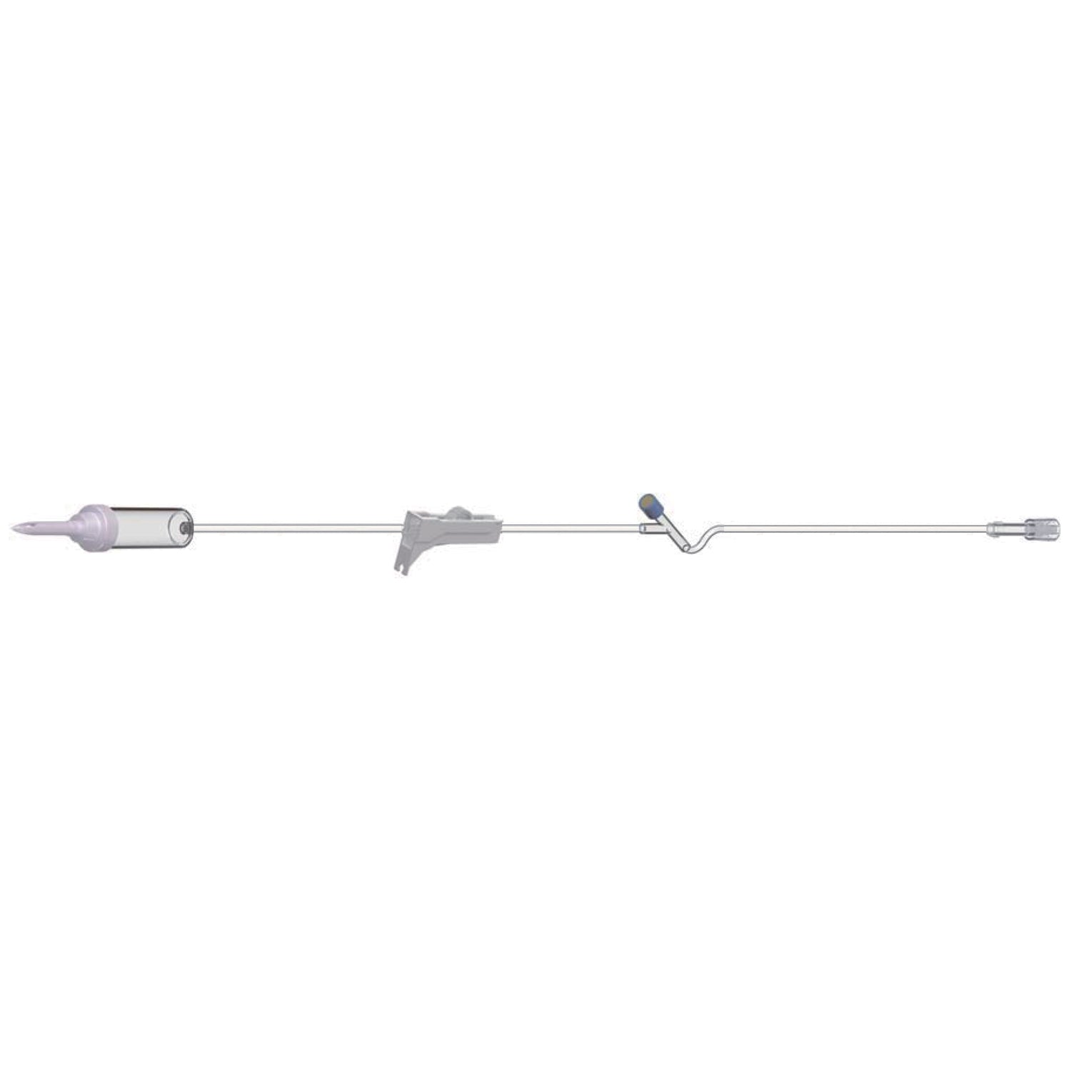 IV Admin Set, 10 Drops Per mL, 72" Length, 15 mL Priming Volume, Non-Vented, Roller Clamp, 1 Y Site, Rotating Male Luer Lock, PE Poly Pouch, 50/cs (75 cs/plt)
