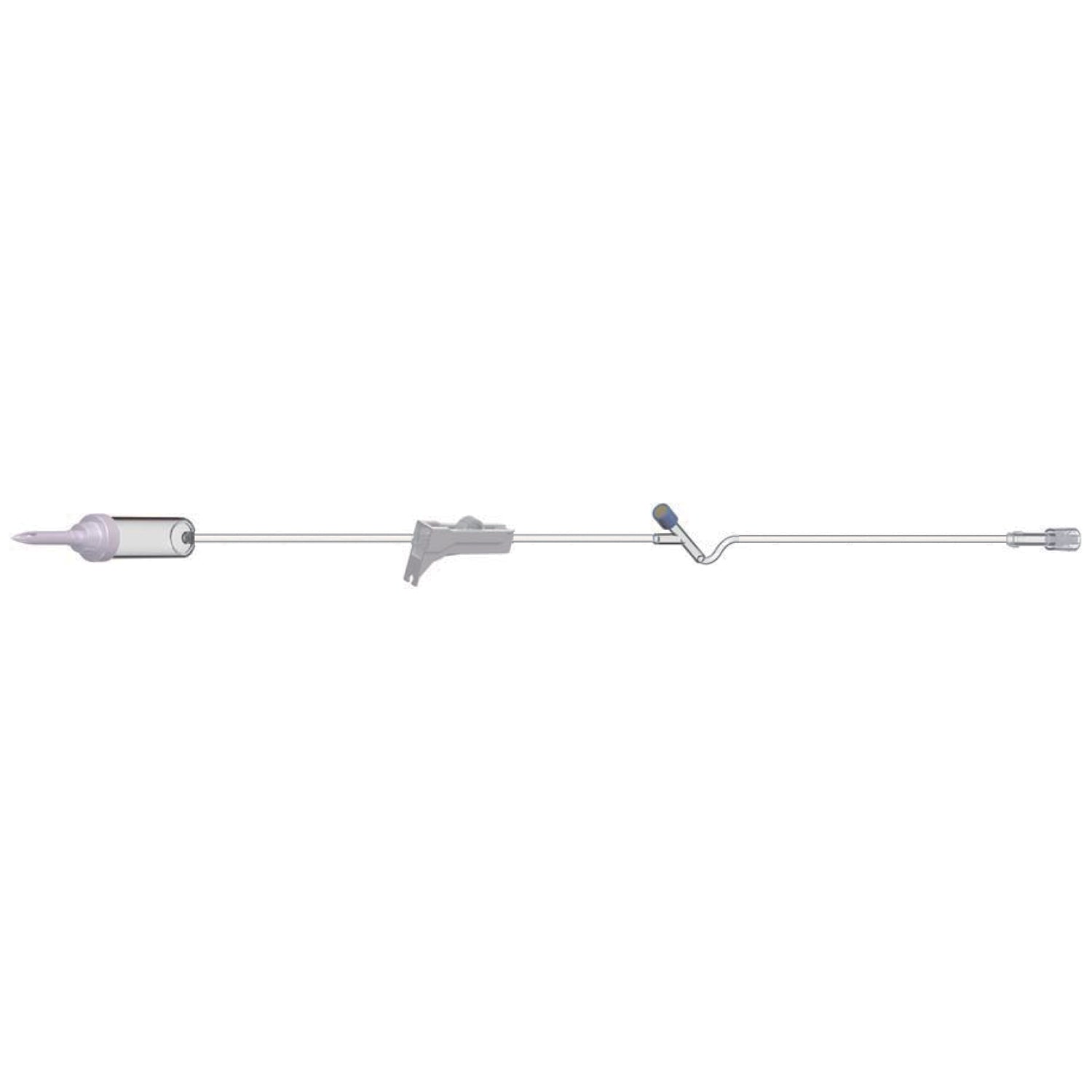 IV Admin Set, 10 Drops Per mL, 83" Length, 17 mL Priming Volume, Non-Vented, Roller Clamp, 1 Y Site, Rotating Male Luer Lock, PE Poly Pouch, 50/cs (75 cs/plt)