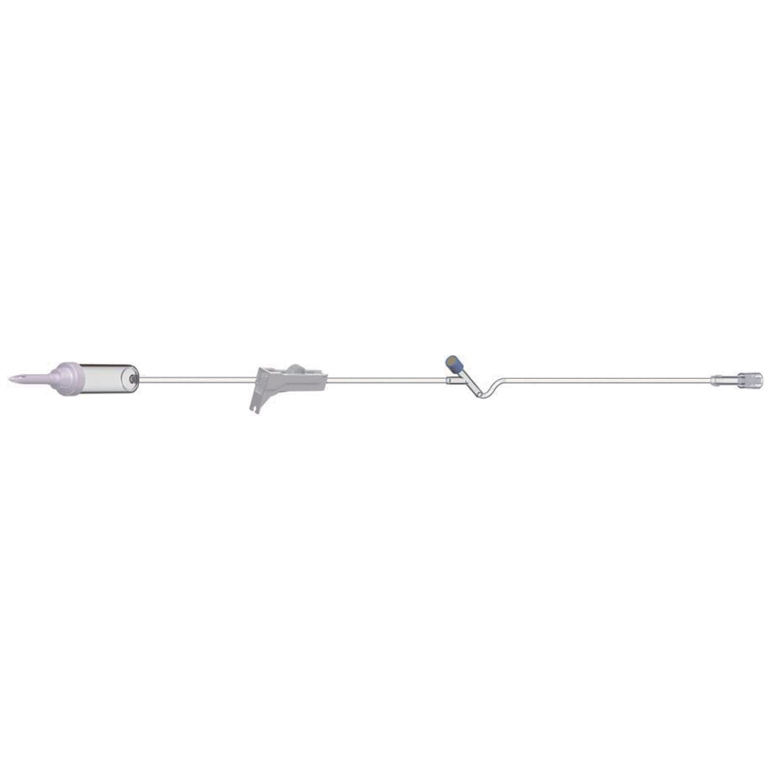 Pediatric Basic IV Set, 60 Drops Per mL, 72" Length, 15 mL Priming Volume, Non-Vented, Roller Clamp, 1 Y Site, Rotating Male Luer Lock, PE Poly Pouch, 50/cs