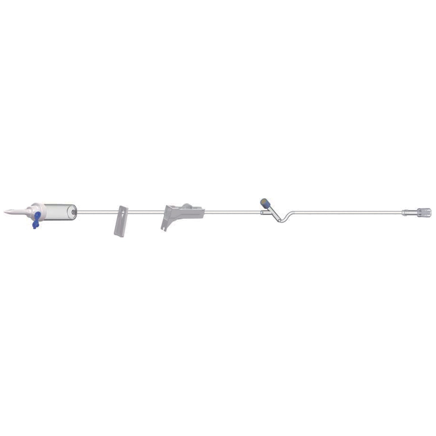 IV Admin Set, 15 Drops Per mL, 78" Length, 16 mL Priming Volume, Vented/Non-Vented, 1 Slide Clamp, Roller Clamp, 1 Y Site, Rotating Male Luer Lock, PE Poly Pouch, 50/cs (75 cs/plt)