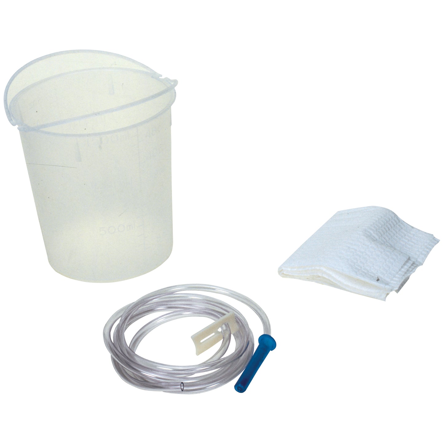 Enema Bag/ Bucket Set, 1500mL Bucket, 60" Tubing, Pre-Lubricated Tip, Slide Clamp, Soap Packet & Waterproof Drape, 50/cs (20 cs/plt)