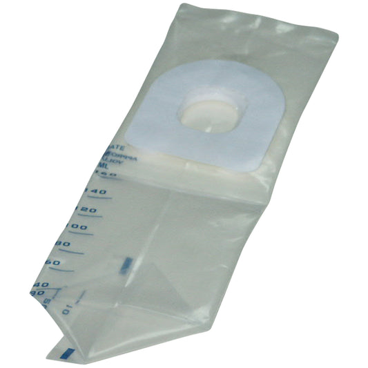 Collection Bag 200mL with Safe Adhesive, Sterile, Latex Free 50/bx