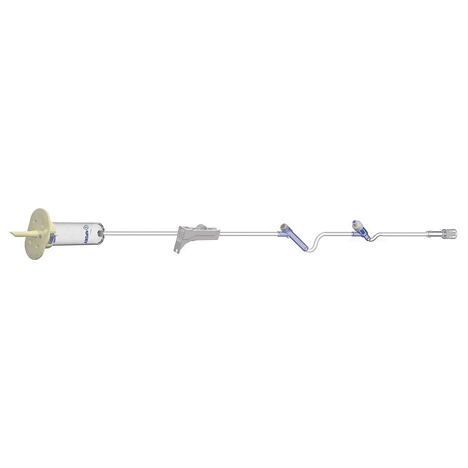 AMSafe-3 IV Set, Adjust to 10, 15, 60 Drops Per mL, 83" Length, 24 mL Priming Volume, AMSafe-3 IV Set, Roller Clamp, 1 Pre-Pierced Y Site, 1 AMSafe Needle-Free Y Site, Rotating Male Luer Lock, PE Poly Pouch, 50/cs
