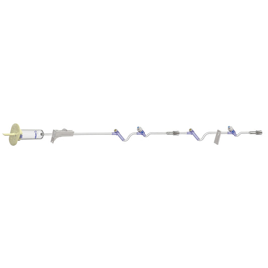 AMSafe-3 IV Set, Adjust to 10, 15, 60 Drops Per mL, 91" Length, 24 mL Priming Volume, Roller Clamp, 1 Pre-Pierced Y Site, 1 AMSafe Needle-Free Y Site, Pre-Attached Extension Set with 1 Pre-Pierced Y Site,1 AMSafe Needle-Free Y Site, Rotating Male Luer Lock, PE Poly Pouch, 50/cs