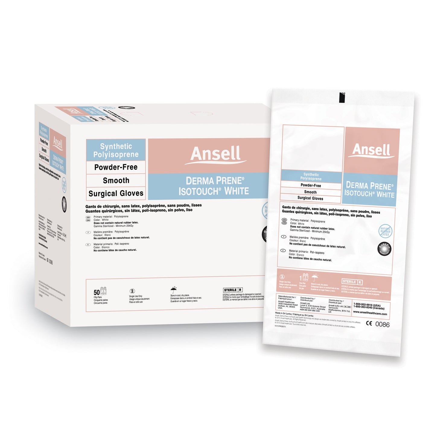 Surgical Gloves, Size 5_, White, 50 pr/bx, 4 bx/cs (US Only)