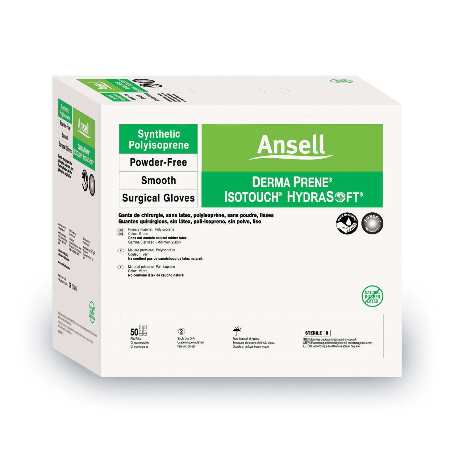 Exam Gloves, Sterile, Latex, Powder Free, Medium, 100/bx, 4 bx/cs (US Only) (To Be DISCONTINUED)
