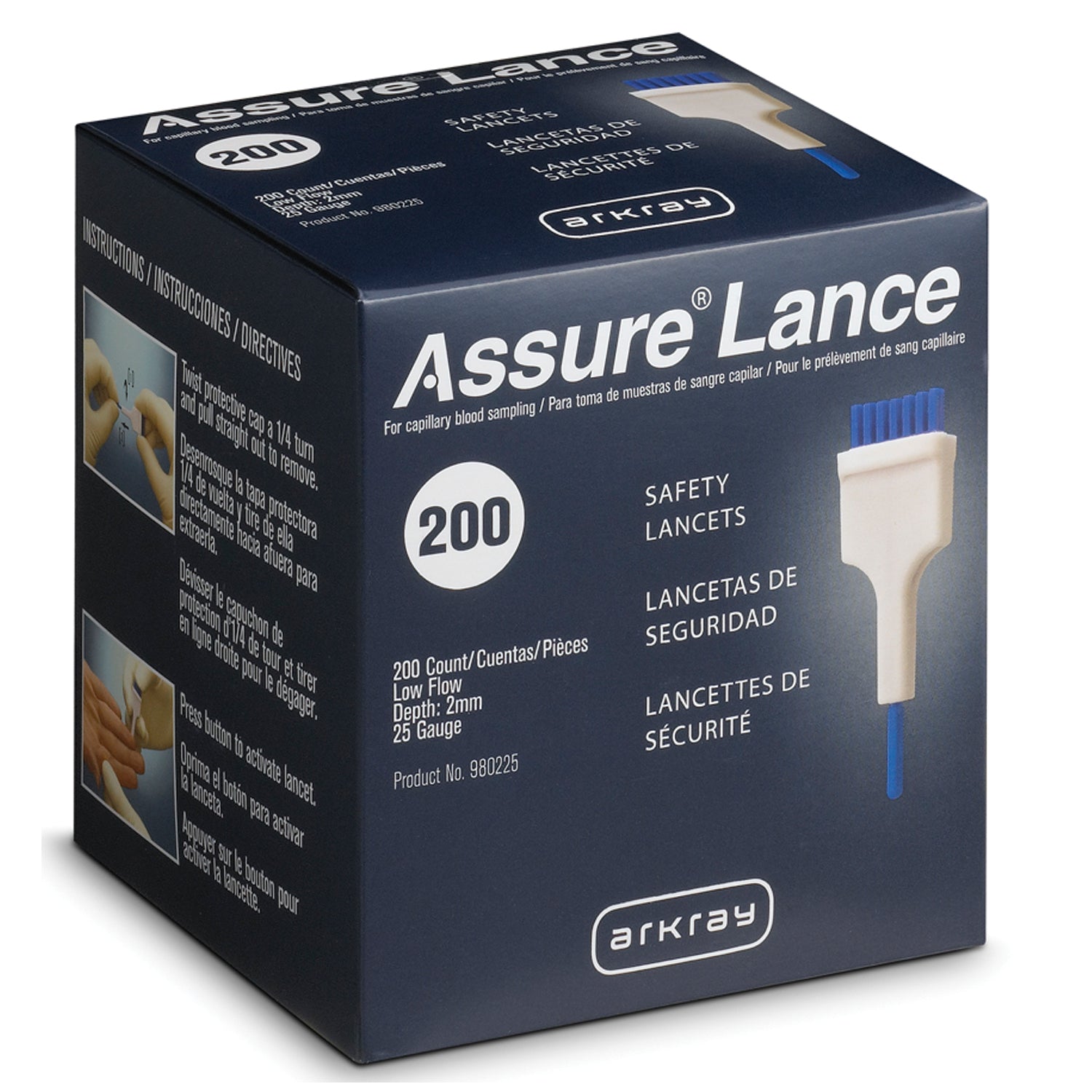 Low Flow 25G Lancets x 2mm, 200/bx (US Only)