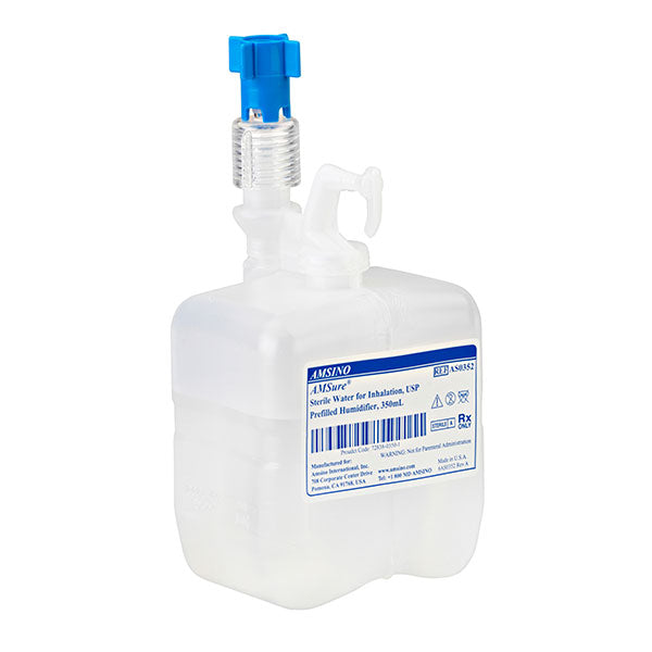 Sterile Water for Inhalation, Prefilled Humidifer, 350ml, 20/cs (Item on Manufacturer Allocation - Inventory Limited when Available)