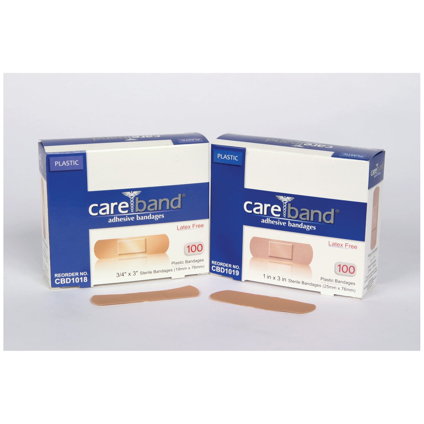 Plastic Adhesive Strips, _" x 3", Latex Free (LF), 100/bx, 12 bx/cs 