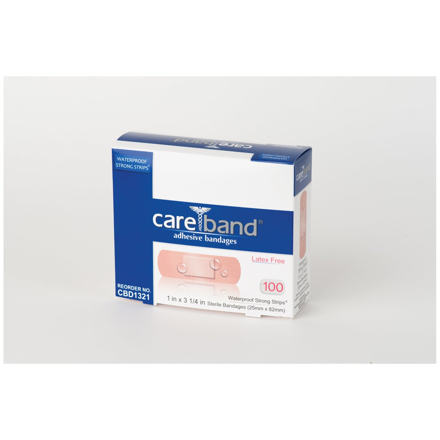 Reinforced Waterproof Bandage, Tan, 1" x 3", Latex Free 100/bx, 12 bx/cs
