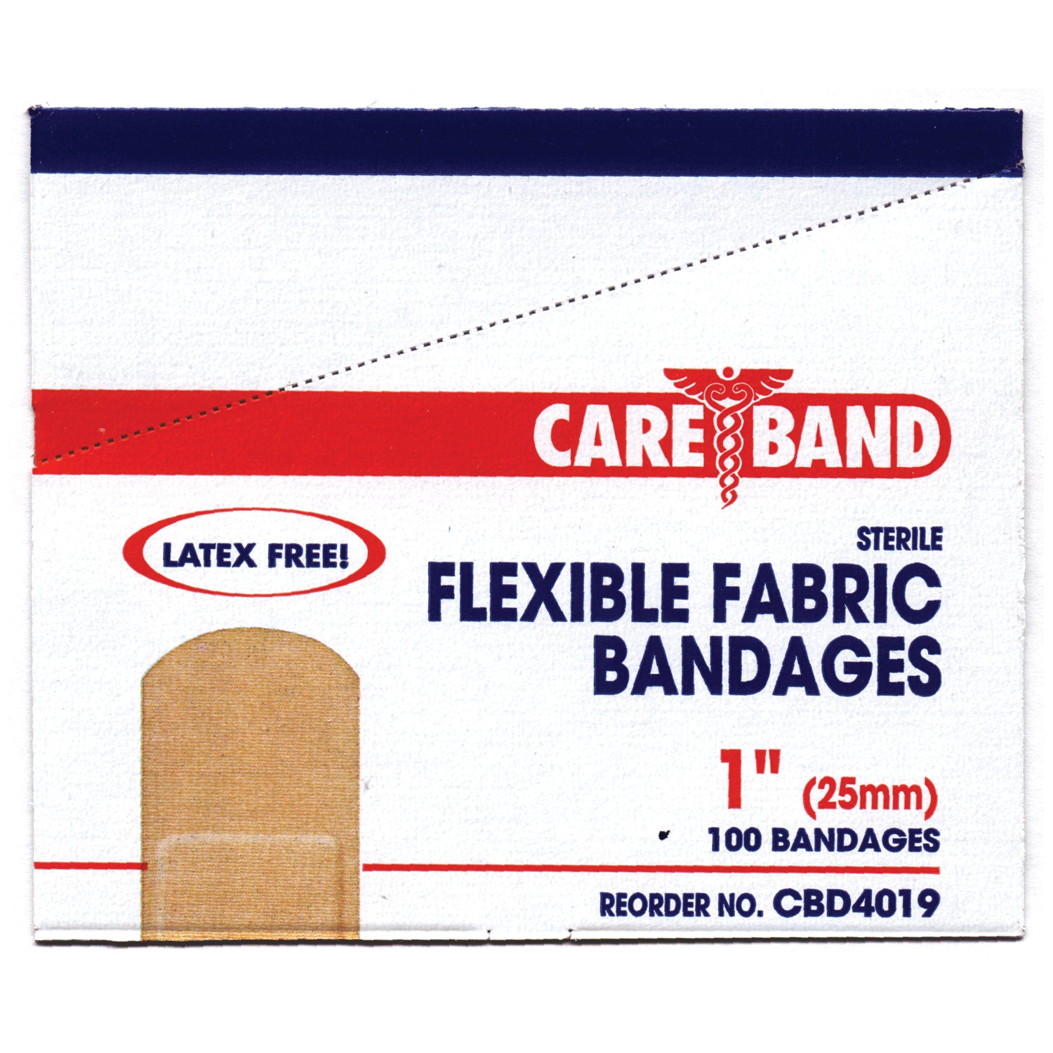 Fabric Strip Bandage, 1" x 3", Latex Free (LF), 100/bx, 12 bx/cs