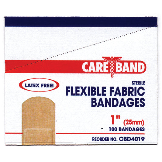 Fabric Strip Bandage, 1" x 3", Latex Free (LF), 100/bx, 12 bx/cs