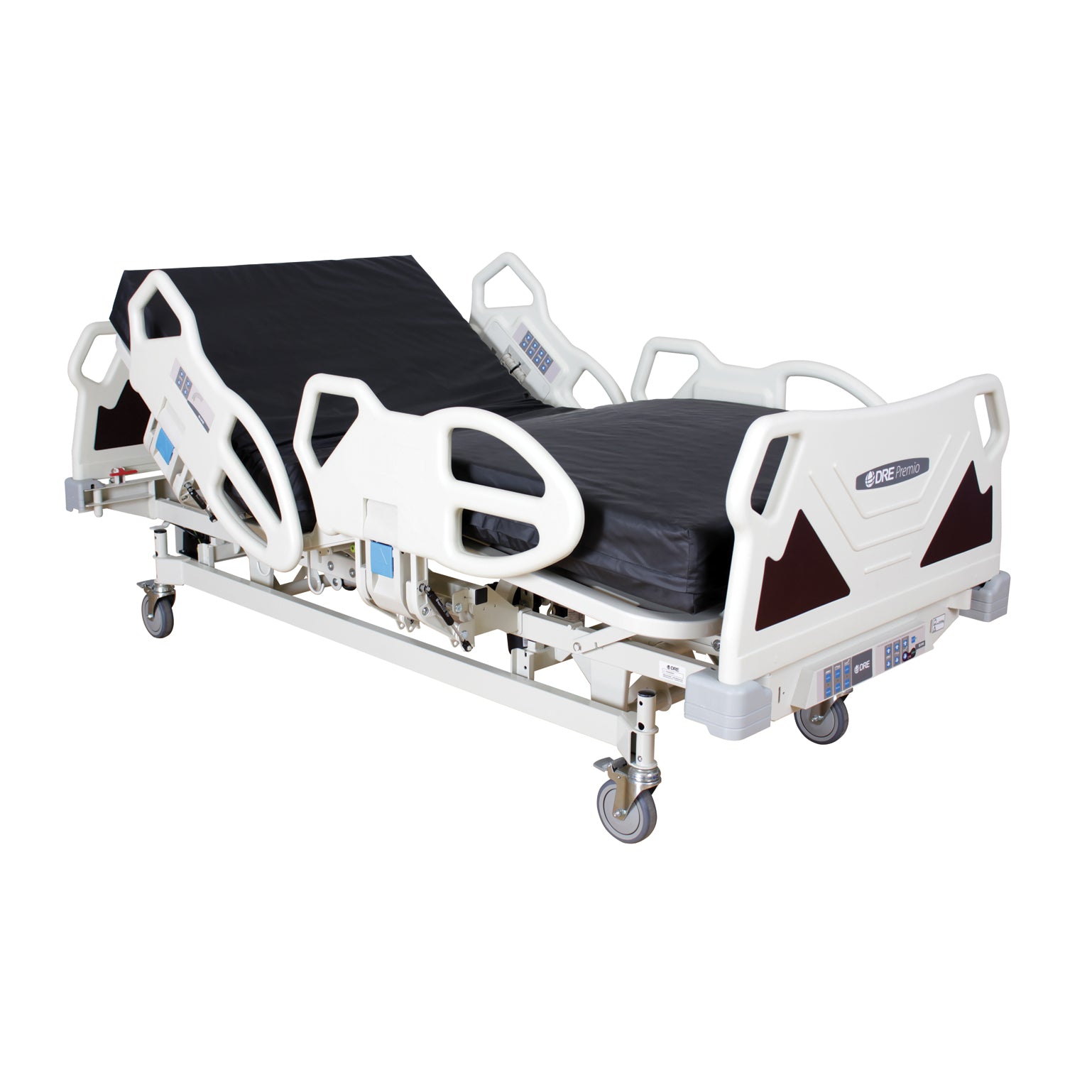 Premio E250 Electric Hospital Bed, Mattress included. NEW with 1 year warranty (DROP SHIP ONLY) (Freight Terms are Prepaid & Add to Invoice-Contact Vendor for Specifics)