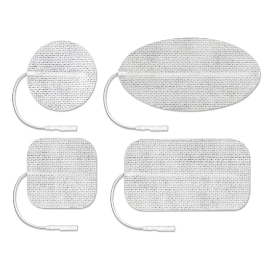 ValuTrode Cloth Electrode, White Fabric Top, 2_" Round, 4/pk, 10 pk/bg, 1 bg/cs (090160)