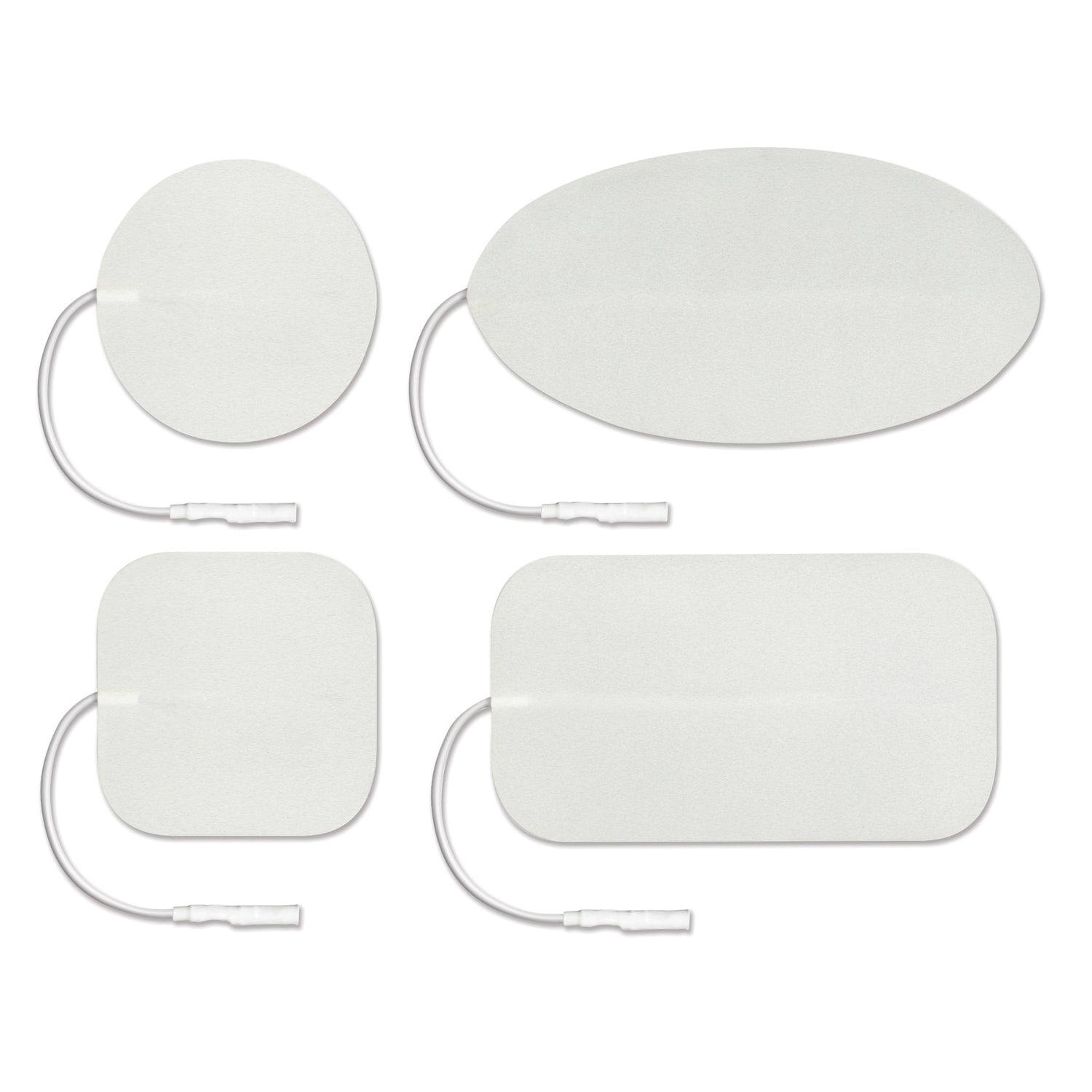 ValuTrode Foam Electrode, White Foam Top, 2" x 4" Oval, 4/pk, 10 pk/bg, 1 bg/cs (090168)