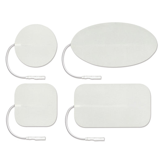 ValuTrode Foam Electrode, White Foam Top, 1_" x 3_" Rectangle, 4/pk, 10 pk/bg, 1 bg/cs (090164)