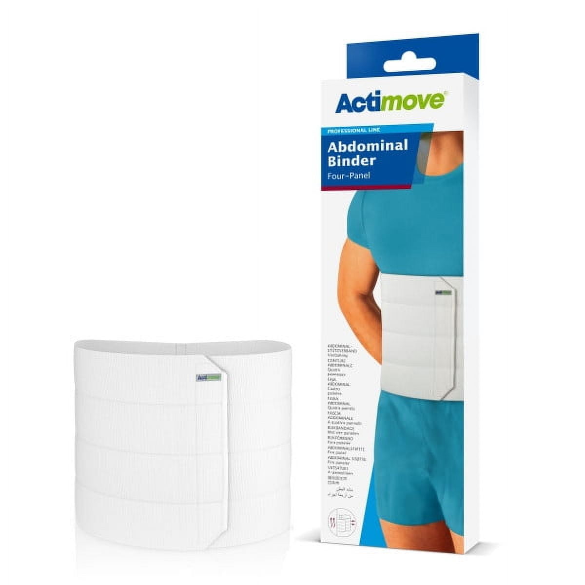 Actimove Abdominal Binder, 3-Panel, Medium, White (Continental US Only)