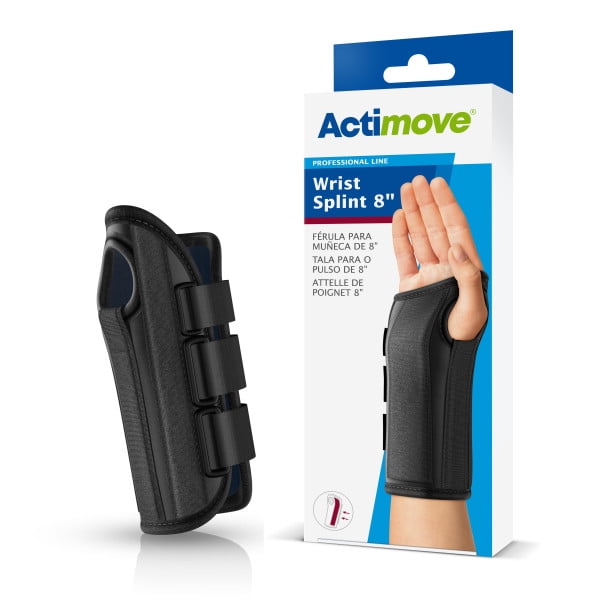 Actimove Wrist Splint, 8', Left, Black, Small (Continental US Only)