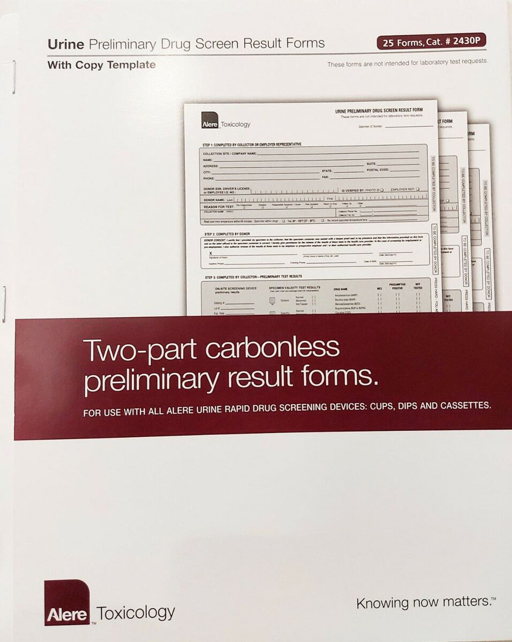 Result Form: 25 Result Forms for iScreen Dip & Icassette Tests, 25/pk (US Only) 