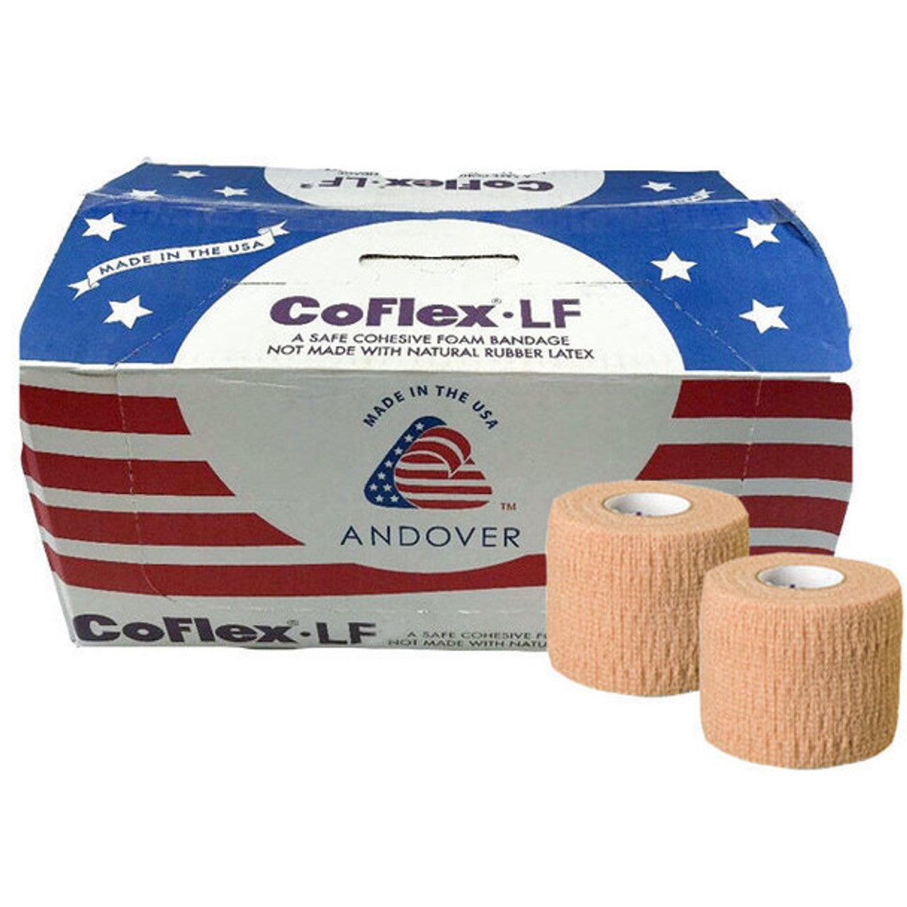Self-Adherent Wrap, 1" x 5 yds, Tan, Latex Free (LF), 2 rl/pk, 15 pk/cs