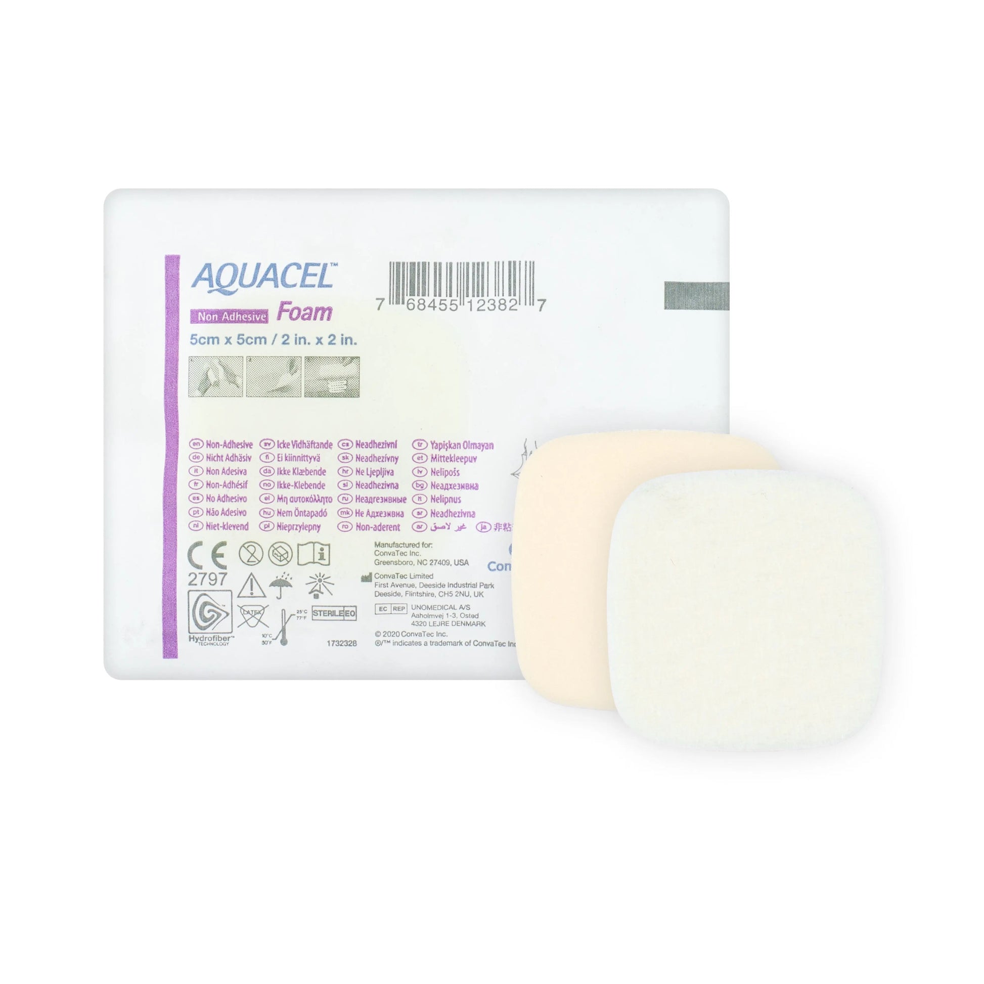 Ag Foam Dressing, Non-Adhesive, 6" x 6", 10/bx (Continental US Only)