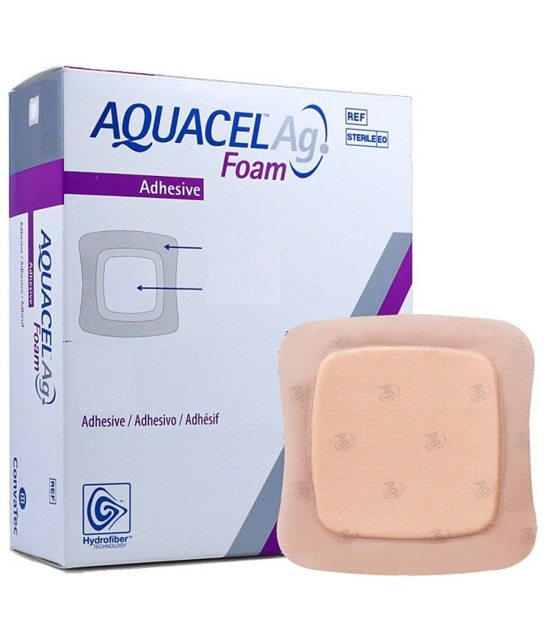 Ag Foam Dressing, Adhesive, Heel, 8" x 5 1/2", 5/bx (Continental US Only)