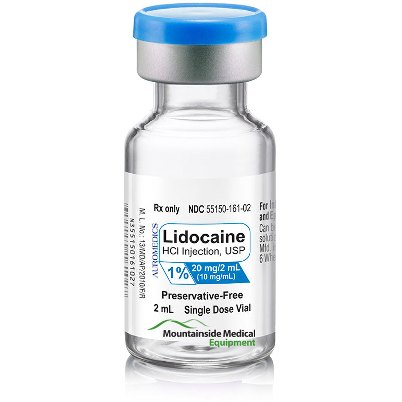 Lidocaine HCl Injection, USP 1% SDV 20mg/ 2ml, 10 vials/pk (Rx) (US Only, Excluding IN and ND) (Product is Non-Returnable)