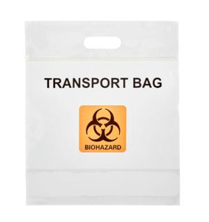 Specimen Transport Bag, 2.5mL with Die Cut Handle, 12_" x 12" x 6", 1000/cs (DROP SHIP ONLY)