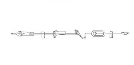 Solution Transfer Set, (1) Vented Spike Connector, (1) Non-Vented Spike Connector, Large Bore Tubing, For use with Clinimix and Clinimix E Injections in Clarity Dual Chamber Containers, 26" Length, Non-DEHP, Sterile Fluid Path, 48/cs (Rx) (Continental US Only) (Product Access Restricted. Check with your sales rep to verify eligibility)