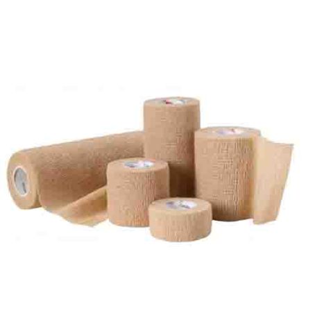 Self-Adherent Cohesive Bandage, 2" x 5yd Roll, Tan, Latex-Free, Sterile, 24 rl/cs (Continental US Only)