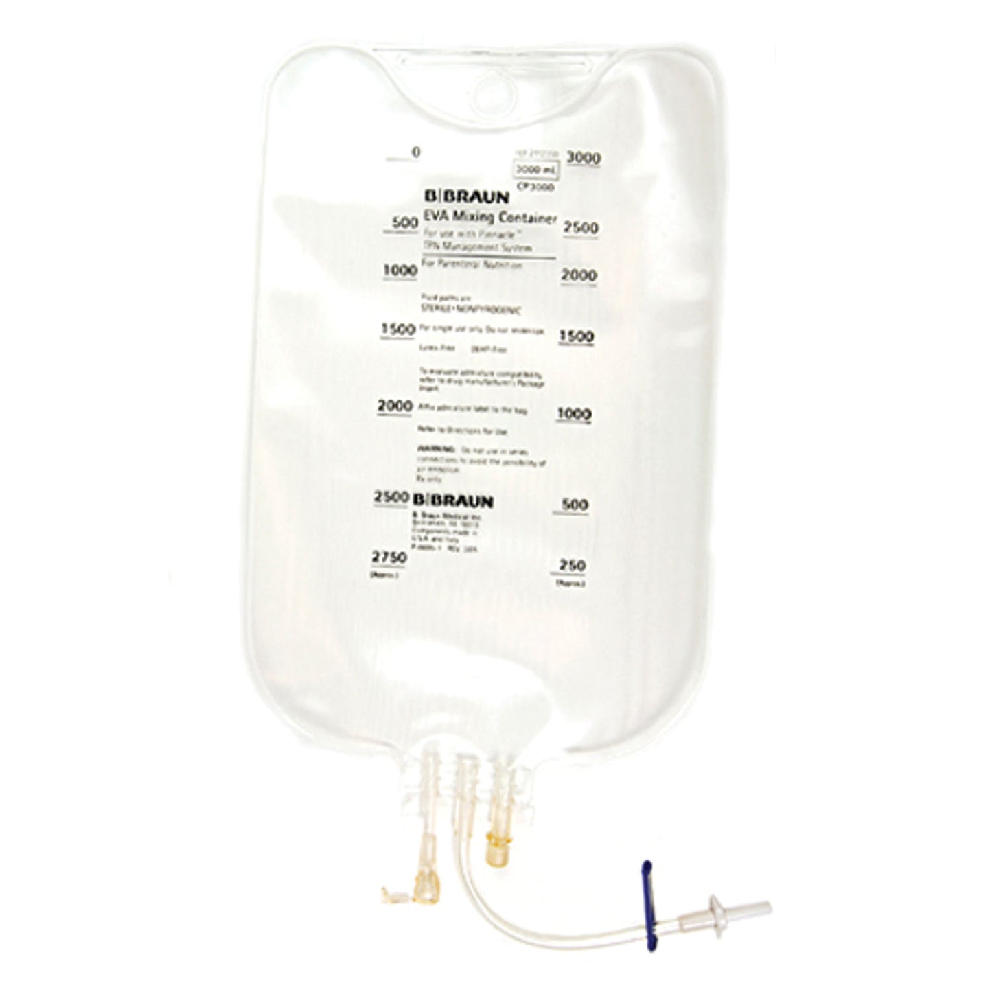 TPN Bag, Pinnacle Compounder Compatible Connector, 3000mL, 40/cs (Rx) (Continental US+HI Only)&nbsp;&nbsp;<Strong style="color:red">Max weekly quantity allowed: 10</Strong>