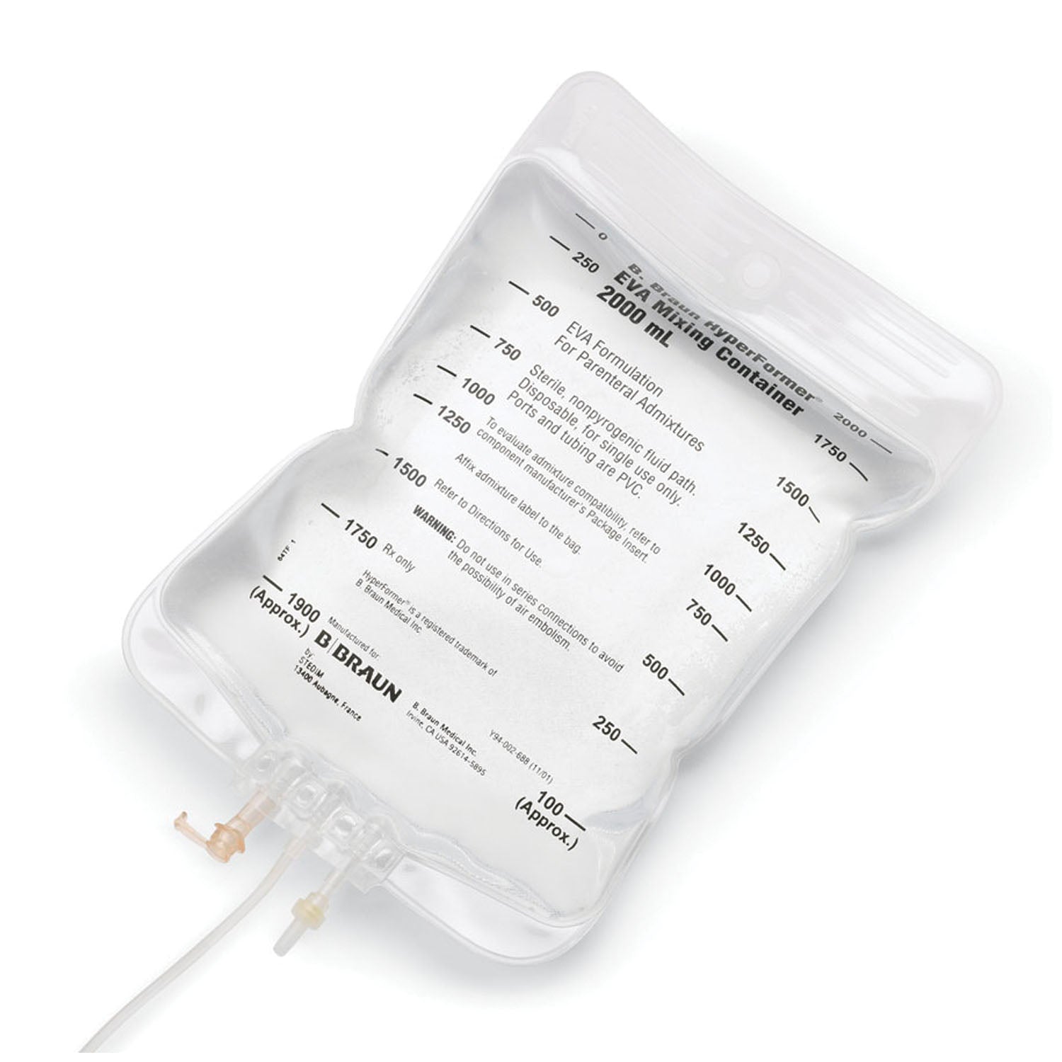 TPN Bag, 2-Lead Vented Transfer Set, Large Bore Tubing & Plastic Sealing Clip, 2000mL, 40/cs (Rx) (Item is Non-Returnable) (Continental US+HI Only, Excluding IN and ND)&nbsp;&nbsp;<Strong style="color:red">Max weekly quantity allowed: 10</Strong>