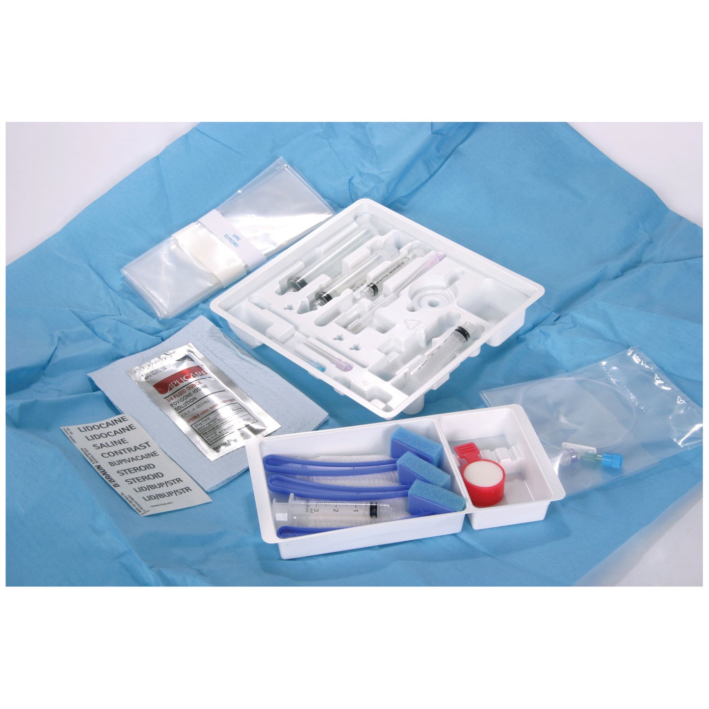 Basic Pain Control Procedure Support Tray, Small Bore Extension Set, SPIN-LOCK 12" (Rx) (Item is Non-Returnable), 10/cs (40 cs/plt) (Continental US+HI Only, Excluding IN and ND)