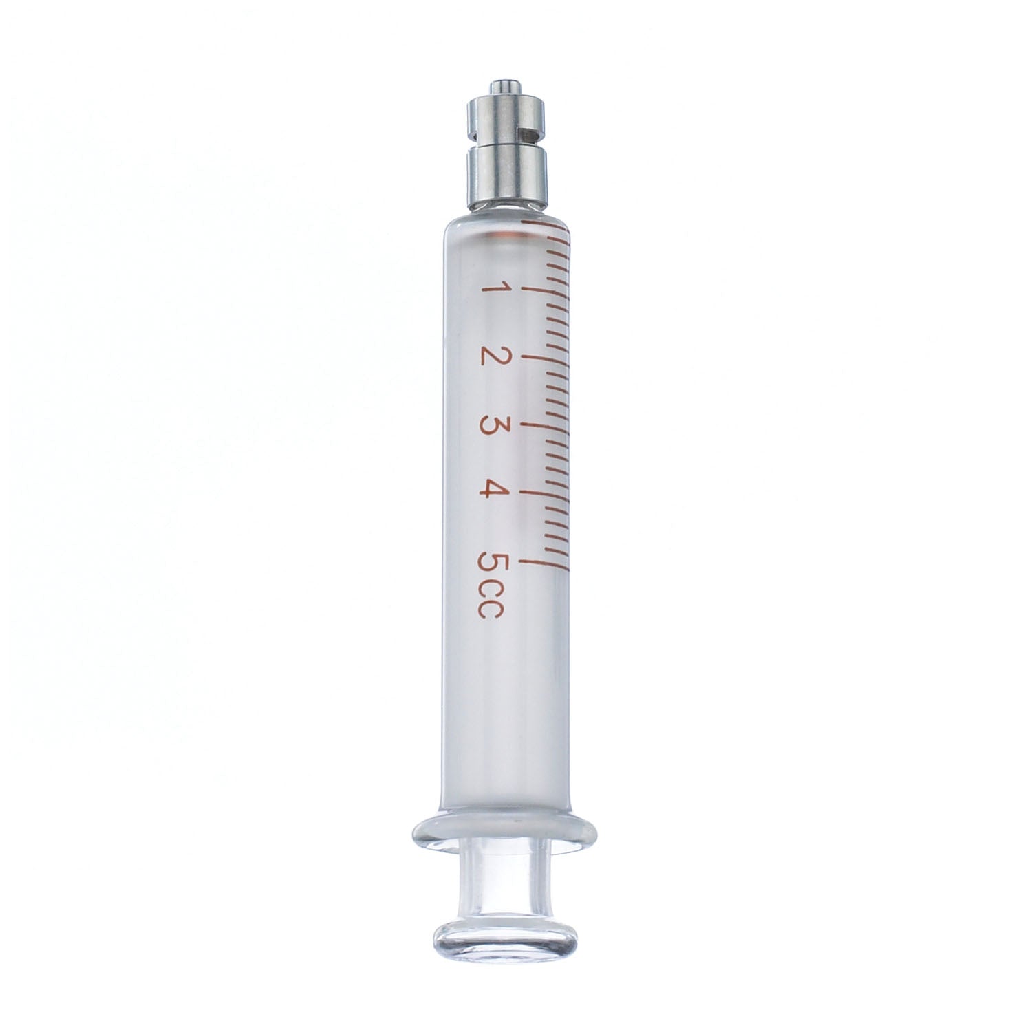 5cc Glass Loss-Of-Resistance Syringe, Luer Lock Metal Tip, 10/cs (Rx) (Item is Non-Returnable) (Continental US+HI Only, Excluding IN and ND)