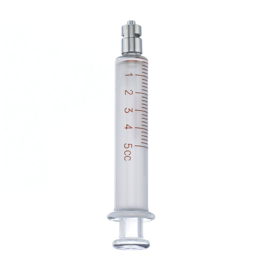 5cc Glass Loss-Of-Resistance Syringe, Luer Lock Metal Tip, 10/cs (Rx) (Item is Non-Returnable) (Continental US+HI Only, Excluding IN and ND)