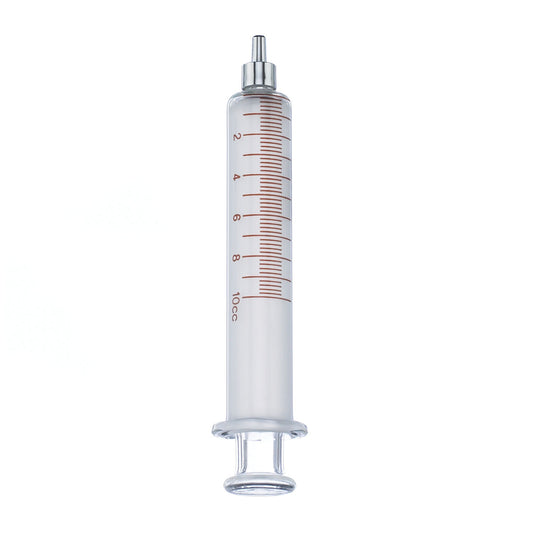 10cc Glass Loss-Of-Resistance Syringe, Luer Slip Metal Tip, 10/cs (Rx) (Continental US+HI Only)