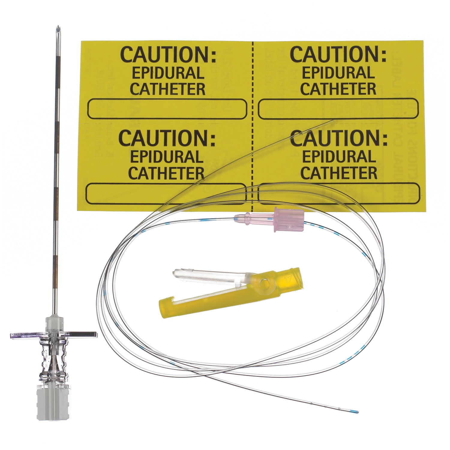 Tuohy Needle, 17G x 3_", 20G Closed Tip Catheter & Catheter Connector, 12/cs (Rx) (Continental US+HI Only)