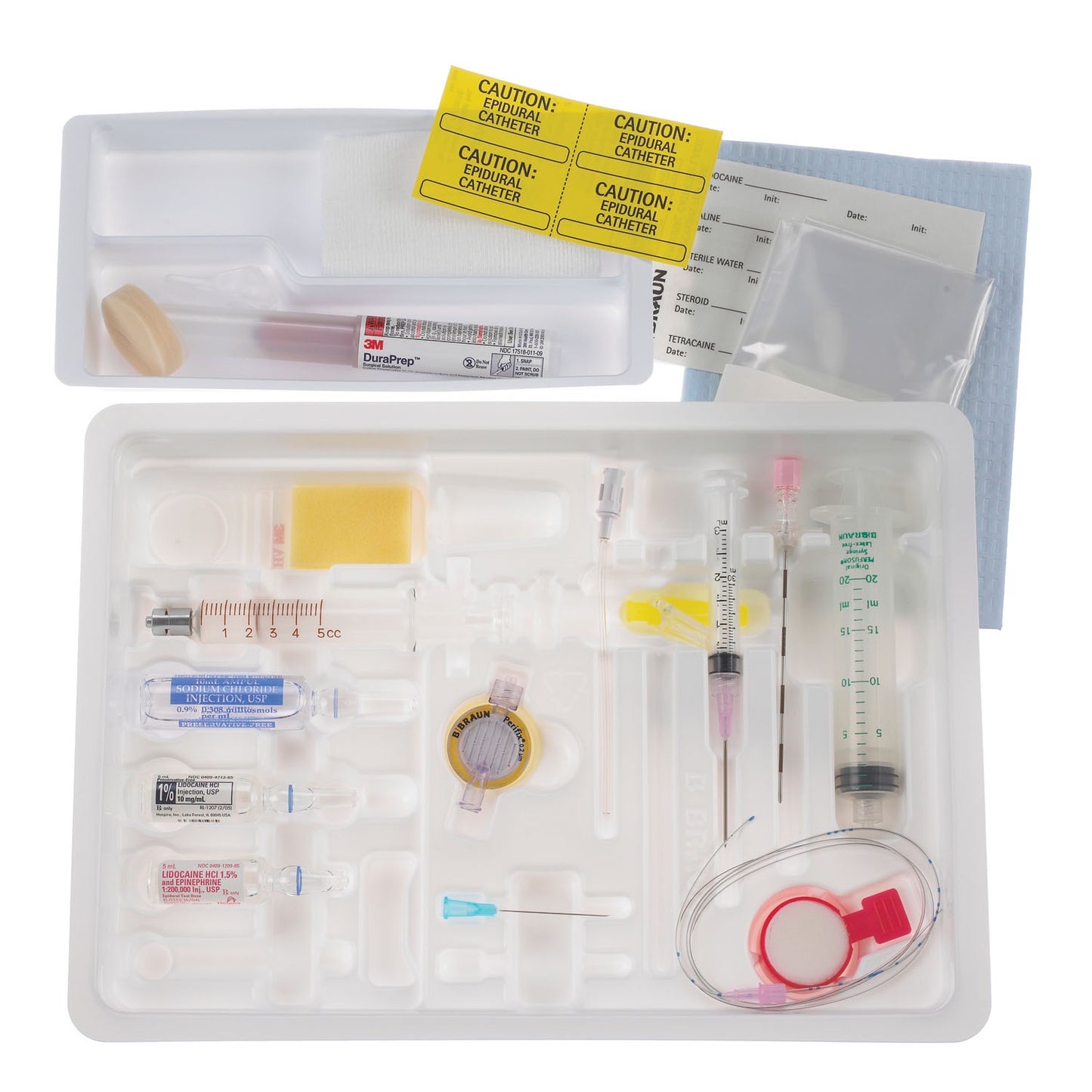 Continuous Epidural Tray, 18G x 3_" Tuohy Needle, 20G Closed Tip Catheter & DuraPrep Surgical Solution (Rx) (Item is Non-Returnable), 10/cs (28 cs/plt) (Continental US+HI Only, Excluding IN and ND)