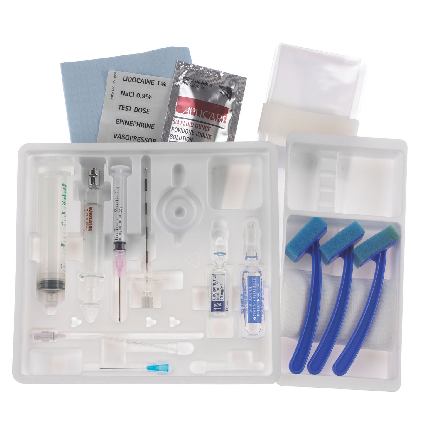 Single Dose Epidural Tray, 17G x 3_" Tuohy Needle (no catheter set) (Rx) (Item is Non-Returnable), 10/cs (Continental US+HI Only, Excluding IN and ND)
